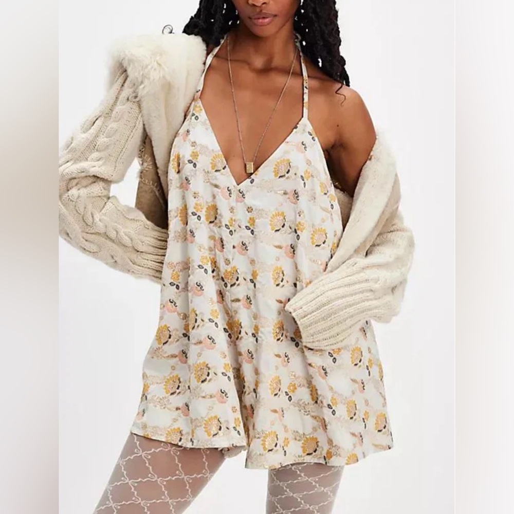 NEW Free People Chiara Playsuit Romper Sz XS - Picture 1 of 12
